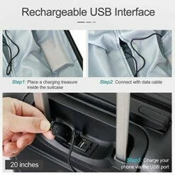 Ceilo ABS Hardside Luggage Sets With USB Interface Laptop Pocket,Lightweight Carry On Suitcase With TSA Lock&360°Spinner Wheels,Black,3-Piece Travel Luggage Set (20/24/28) -TRAVELPRO Sales 51FjZj0NUNL