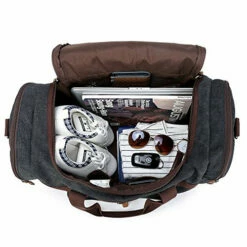 BLUBOON Travel Duffel Bag Canvas Weekender Overnight Carry-on Luggage With Genuine Leather Trim For 14 BLUBOON Travel Duffel Bag Canvas Weekender Overnight Carry-on Luggage With Genuine Leather Trim For -TRAVELPRO Sales 51Ge07FTGLL