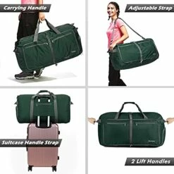 Gonex 150L Travel Duffel Bag Foldable Extra Large Duffle Bag XL Heavy Duty For Men Women For Luggage Shopping Blackish Green -TRAVELPRO Sales 51I66SAQGbS