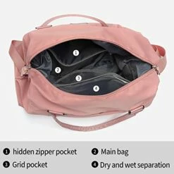Womens Travel Bags, Weekender Carry On For Women, Sports Gym Bag, Workout Duffel Bag, Overnight Shoulder Bag Fit 15.6 Inch Laptop Pink Large -TRAVELPRO Sales 51IM8QkayBL