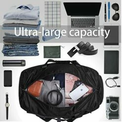 Duffel Bags For Traveling, 65L Carry On Foldable Weekender Overnight Bag For Men Women Waterproof Weekend Travel Duffle Bags With Shoe Compartment,Black 15 Duffel Bags For Traveling, 65L Carry On Foldable Weekender Overnight Bag For Men Women Waterproof Weekend Travel Duffle Bags With Shoe Compartment,Black -TRAVELPRO Sales 51IqWnfu FL