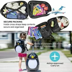 Kiddietotes Kids Carry-on Upright Luggage Suitcase And Backpack Set - Smooth Rolling Wheels - Penguin -TRAVELPRO Sales 51Iv0pLNY1L