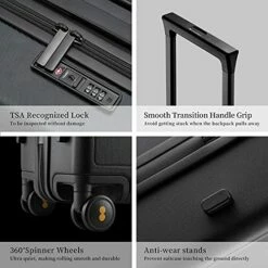 LEVEL8 Luminous Textured Medium Checked Luggage, 24” Hardshell Suitcase, Lightweight PC Textured Hardside Spinner Trolley For Luggage, TSA Approved Checked Luggage With 8 Spinner Wheels, Dark Grey, 24-Inch Checked-In 14 LEVEL8 Luminous Textured Medium Checked Luggage, 24” Hardshell Suitcase, Lightweight PC Textured Hardside Spinner Trolley For Luggage, TSA Approved Checked Luggage With 8 Spinner Wheels, Dark Grey, 24-Inch Checked-In -TRAVELPRO Sales 51JDsC2Bs3L