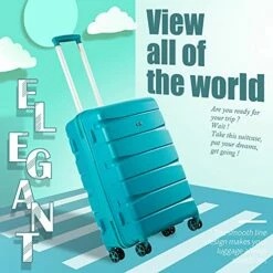 COOLIFE Luggage Expandable(only 28”) Suitcase 3 Piece Set PP Material With TSA Lock Spinner Carry On Hard- Side 20in24in28in (lake Blue, 3 Piece Set) -TRAVELPRO Sales 51LSBK4hhEL