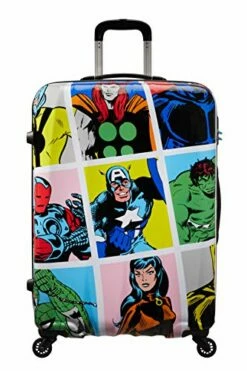 American Tourister Unisex_Adult Luggage Suitcase, Multicolored (Marvel Pop Art), L (75 Cm-88 L) -TRAVELPRO Sales 51LcMiYftbL
