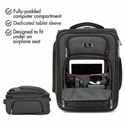 High Sierra Endeavor Wheeled Underseat Carry-On, Mercury Heather, One Size -TRAVELPRO Sales 51LqMCSF1KL