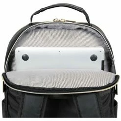 Kenneth Cole Reaction Women's Chelsea Luggage Chevron Softside 8-Wheel Spinner Expandable Suitcase Collection, Black, 2pc Bundle (Carry On+Backpack) -TRAVELPRO Sales 51M1u7np4dL