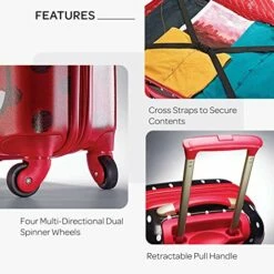 AMERICAN TOURISTER Kids' Disney Hardside Luggage With Spinner Wheels, Minnie Mouse Red Bow, 2-Piece Set (21/28) -TRAVELPRO Sales 51M jiIGAVL
