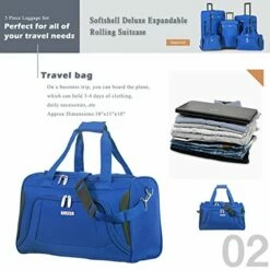 Flieks 5 Piece Luggage Set Deluxe Expandable Rolling Suitcase (blue&black) -TRAVELPRO Sales 51N4vcgZqCL