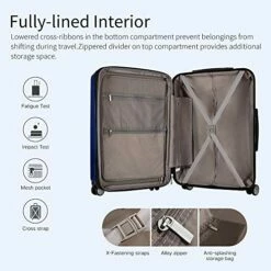 FOCHIER F Hard Shell Luggage 3 Piece Set With Spinner Wheels, Expandable Lightweight Suitcase With TSA Lock 20 24 28 Inch, Blue -TRAVELPRO Sales 51NSOcAb6ZL