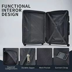 Merax 3 Piece Luggage Sets ABS Expandable Spinner Suitcase With TSA Lock 20 Inch 24 Inch 28 Inch -TRAVELPRO Sales 51PLBnLM0PL