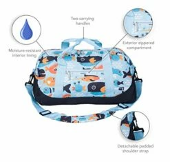 Wildkin Kids Overnighter Duffel Bags For Boys & Girls, Measures 18 X 9 X 9 Inches Duffel Bag For Kids, Carry-On Size & Ideal For School Practice Or Overnight Travel, BPA-free (Big Fish) 12 Wildkin Kids Overnighter Duffel Bags For Boys & Girls, Measures 18 X 9 X 9 Inches Duffel Bag For Kids, Carry-On Size & Ideal For School Practice Or Overnight Travel, BPA-free (Big Fish) -TRAVELPRO Sales 51PUr2yzF0L
