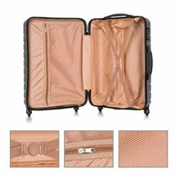 Apelila 5 Piece Luggage Sets,Travel Suitcase Spinner Hardshell Lightweight W/Free Suitcase Cover& Hanger (4PC Sliver W/Covers4+Hanger2+Backbag1) -TRAVELPRO Sales 51PWUO21 yL