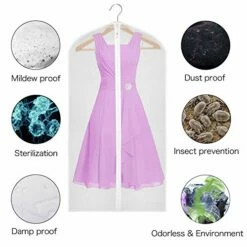 Univivi Hanging Garment Bag 43 Inch Suit Bag For Storage(Set Of 6) Washable Translucent Lightweight Garment Bags For Dress Suits, Jackets, T-Shirt, Sports Coats Etc. -TRAVELPRO Sales 51PwpIU01RL