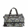 Vera Bradley Women's Recycled Lighten Up Reactive Foldable Rolling Duffle Luggage, Plaza Medallion, One Size -TRAVELPRO Sales 51QAp5Ml1ZS