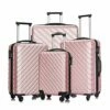 Apelila 4 Piece Luggage Sets,Travel Suitcase Spinner Hardshell Lightweight W/Free Suitcase Cover& Hanger (Rose Gold 4 Piece) -TRAVELPRO Sales 51QFh5likaL 8f6d31aa 8348 4f98 8bf4 504001d87242