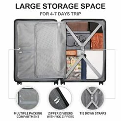 LEVEL8 Elegance Checked Luggage, 24 Inch Hardside Suitcase, Lightweight PC Matte Hardshell With TSA Lock, Spinner Wheels - Navy Blue 11 LEVEL8 Elegance Checked Luggage, 24 Inch Hardside Suitcase, Lightweight PC Matte Hardshell With TSA Lock, Spinner Wheels - Navy Blue -TRAVELPRO Sales 51QgJ95BTGL