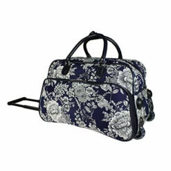 Vibrant Garden Floral Bouquet Motif Rolling Lightweight Carry On Duffel Bag, Printed Modern Graphic -TRAVELPRO Sales 51RAGVfdjvL