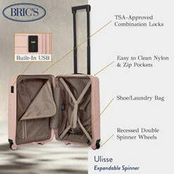 Bric's B|Y Ulisse Spinner Suitcase - 21 Inch Carry-On Luggage - Hard Exterior And TSA-Approved Lock - Pearl Pink 14 Bric's B|Y Ulisse Spinner Suitcase - 21 Inch Carry-On Luggage - Hard Exterior And TSA-Approved Lock - Pearl Pink -TRAVELPRO Sales 51S6ZPzCuVL