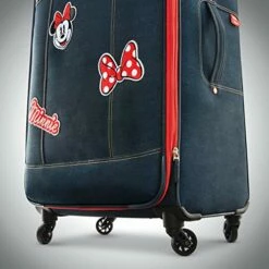 American Tourister Disney Softside Luggage With Spinner Wheels, Minnie Mouse Denim, Checked-Large 28-Inch -TRAVELPRO Sales 51SY2su1MnL