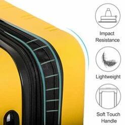 Merax Expandable Luggage Sets With TSA Locks, 3 Piece Lightweight Spinner Suitcase Set (Yellow) 13 Merax Expandable Luggage Sets With TSA Locks, 3 Piece Lightweight Spinner Suitcase Set (Yellow) -TRAVELPRO Sales 51SmB6NIyfL