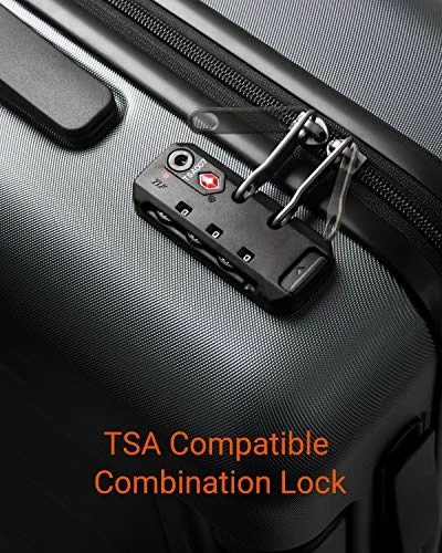 NINETYGO Carry On Luggage 22x14x9 With Spinner Wheels, 100% Polycarbonate Hardside Luggage, Carry On Suitcase With TSA Lock For Travel, Super Durability & Slim Simplistic Design (20-Inch Black) 4 NINETYGO Carry On Luggage 22x14x9 With Spinner Wheels, 100% Polycarbonate Hardside Luggage, Carry On Suitcase With TSA Lock For Travel, Super Durability & Slim Simplistic Design (20-Inch Black) - Image 2