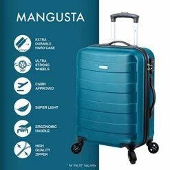 Regent Square Travel - 3 Piece Luggage Sets With Build-In TSA Lock And Spinner Goodyear Wheels – Mangusta, Hard Case (Petrol Blue) 13 Regent Square Travel - 3 Piece Luggage Sets With Build-In TSA Lock And Spinner Goodyear Wheels – Mangusta, Hard Case (Petrol Blue) -TRAVELPRO Sales 51U7unBivKL