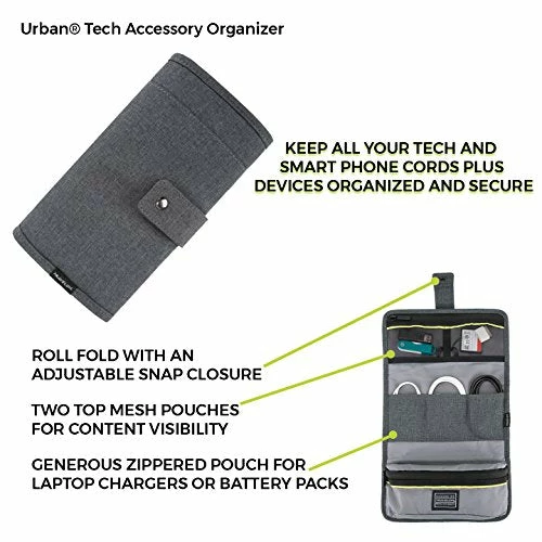 Travelon Urban Tech Accessory Organizer, Slate, One Size 6 Travelon Urban Tech Accessory Organizer, Slate, One Size - Image 4