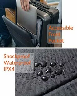 NINETYGO Carry On Luggage 22x14x9 With Spinner Wheels, Hardside Carry On Suitcase With Front Pocket Lock Cover, Super Convenient & Lightweight For Business Travel (20") -TRAVELPRO Sales 51WD cyWBXL