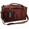 21 Inch Mens Retro Style Carry On Luggage Flap Duffel Leather Duffel Bag By TOM&CLOVERS BAGS -TRAVELPRO Sales 51WblJ7msYL