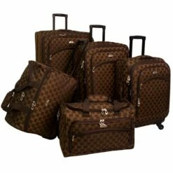 American Flyer Luggage Madrid 5 Piece Spinner Set, Brown, One Size
