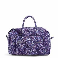 Vera Bradley Cotton Compact Weekender Travel Bag, Regal Rosette