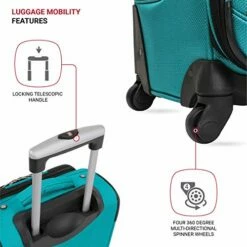SwissGear Sion Softside Luggage With Spinner Wheels, Teal, Carry-On 21-Inch -TRAVELPRO Sales 51ZitwaPCSL