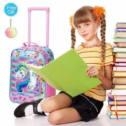 Kids Suitcase, Rolling Luggage With Wheels For Girls - Unicorn -TRAVELPRO Sales 51ZqO5YWbES