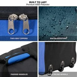 Jetstream Foldable 145L Duffle Bag With Triple Inline Wheels - Large Collapsible Duffel For Camping & Travel -TRAVELPRO Sales 51 566HwZmL