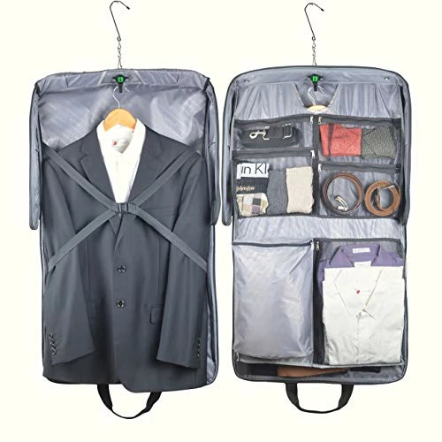 Foldable Carry On Garment Bag Fit 3 Suits, 44-inch Suit Bag For Travel And Business Trips With Shoulder Strap 6 Foldable Carry On Garment Bag Fit 3 Suits, 44-inch Suit Bag For Travel And Business Trips With Shoulder Strap - Image 4