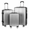 COOLIFE Luggage Expandable Suitcase PC+ABS 3 Piece Set With TSA Lock Spinner Carry On 20in24in28in (Sliver, 3 Piece Set) -TRAVELPRO Sales 51 Bc7YrTOL