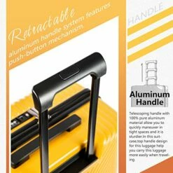 Coolife Luggage 3 Piece Sets PC+ABS Spinner Suitcase Carry On Fashion (Dark Green, One_Size) 13 Coolife Luggage 3 Piece Sets PC+ABS Spinner Suitcase Carry On Fashion (Dark Green, One_Size) -TRAVELPRO Sales 51 jGicfywL