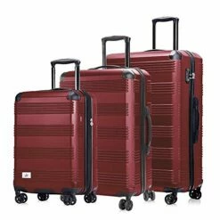 Verdi Luggage Set 3 Piece - Lightweight With USB Port Hardside Carry On Suitcase - Includes Expandable 20 Inch Carry On, 24In/TSA-Approved Lock 28In Checked Bag With 8-Wheel Rolling Spinner