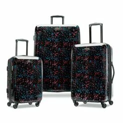 American Tourister Moonlight Hardside Expandable Luggage With Spinner Wheels, Speckle Black, 3-Piece Set (20/24/28)
