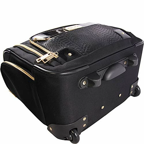 BEBE Women's Evans Wheeled Under The Seat Carry On Bag, Black Croc 9 BEBE Women's Evans Wheeled Under The Seat Carry On Bag, Black Croc - Image 7