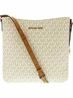Michael Kors Jet Set (Vanilla 2018), Vanilla Pvc Acorn, Size Large