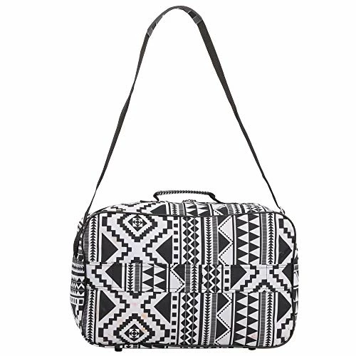 16 Inch Carry On Hand Luggage Flight Duffle Bag, 2nd Bag Or Underseat, 19L (Black Aztec) 6 16 Inch Carry On Hand Luggage Flight Duffle Bag, 2nd Bag Or Underseat, 19L (Black Aztec) - Image 4