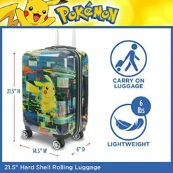 Ful Pokemon Pikachu 21 Inch Rolling Luggage, Hardshell Carry On Suitcase With Wheels, Multicolor (FBML0001-998) 15 Ful Pokemon Pikachu 21 Inch Rolling Luggage, Hardshell Carry On Suitcase With Wheels, Multicolor (FBML0001-998) -TRAVELPRO Sales 51csE 2O6cL