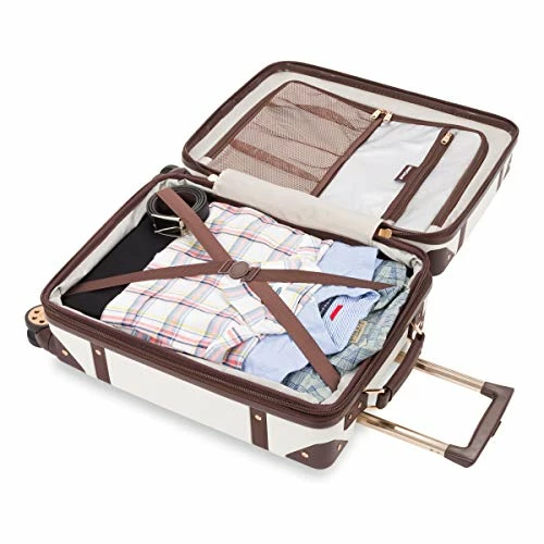 SwissGear 7739 Trunk, Hardside Spinner Luggage, Carry-On - White 4 SwissGear 7739 Trunk, Hardside Spinner Luggage, Carry-On - White - Image 2