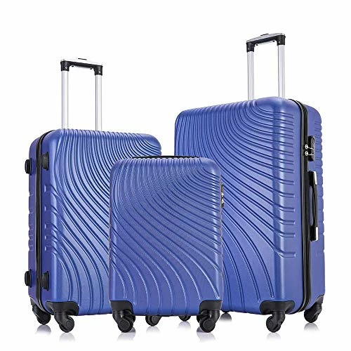 Apelila 3 Piece ABS Luggage Sets With Spinner Wheels Hard Shell Spinner Carry On Suitcase (Blue, 3 Pieces 20 24 28 Inch) 8 Apelila 3 Piece ABS Luggage Sets With Spinner Wheels Hard Shell Spinner Carry On Suitcase (Blue, 3 Pieces 20 24 28 Inch) - Image 6