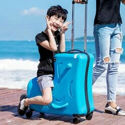 N/A AO WEI LA OW Duffel Bag For Kids Ride-On Suitcase Carry-On Luggage With Wheels Fits To Kids Aged 6-12 Years Old (Blue, 24 Inch). 10 N/A AO WEI LA OW Duffel Bag For Kids Ride-On Suitcase Carry-On Luggage With Wheels Fits To Kids Aged 6-12 Years Old (Blue, 24 Inch). -TRAVELPRO Sales 51g9JxLLb7L