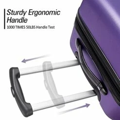 Expandable 3 Piece Luggage Sets Hardside Durable Suitcase With Spinner Wheels TSA Lock, 3 Pcs Carry On Case Travel Home Outdoor School Lightweight Trolley Case ( 20" 24" 28" Purple) -TRAVELPRO Sales 51ga6T aqsS