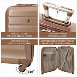 Large Capacity Maximum Allowance 22x14x9 Airline Approved By Delta United Southwest & More Carry On Luggage Bag | Rolling Travel Suitcase | Lightweight Small Hard Shell Trolley | 19.3x14x9in Body Size -TRAVELPRO Sales 51h09oBsEiL