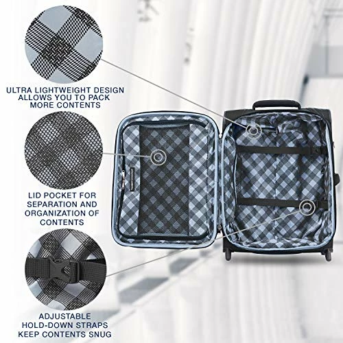 Travelpro Maxlite 5-Softside Lightweight Expandable Upright Luggage, Black, Carry-On 20-Inch 5 Travelpro Maxlite 5-Softside Lightweight Expandable Upright Luggage, Black, Carry-On 20-Inch - Image 3